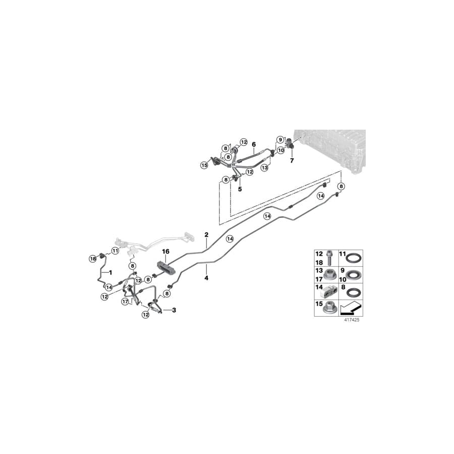 Genuine BMW 64509268482 F15 Double Pipe 2 (Inc. X5 40eX)