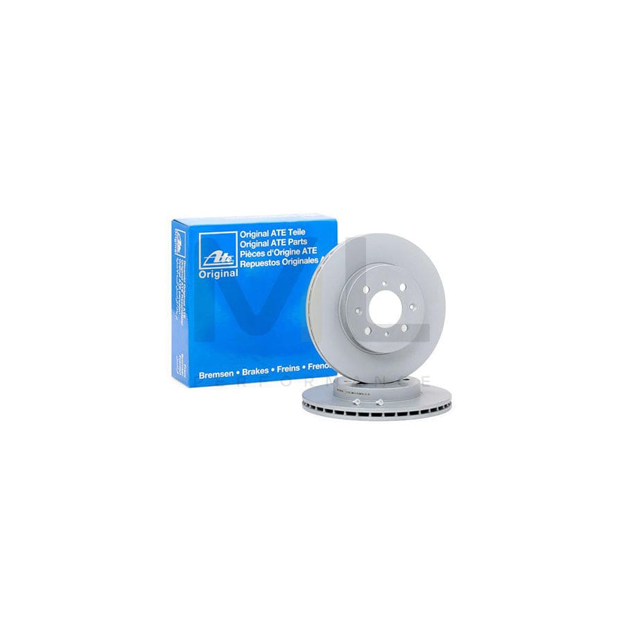 ATE 24.0121-0105.1 Brake Disc Vented, Coated, with bolts/screws - 1 piece