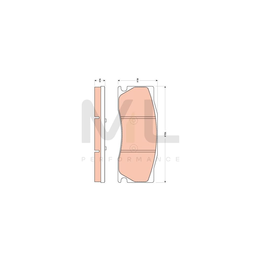 TRW Gdb1850 Brake Pad Set For Jaguar Xk Not Prepared For Wear Indicator