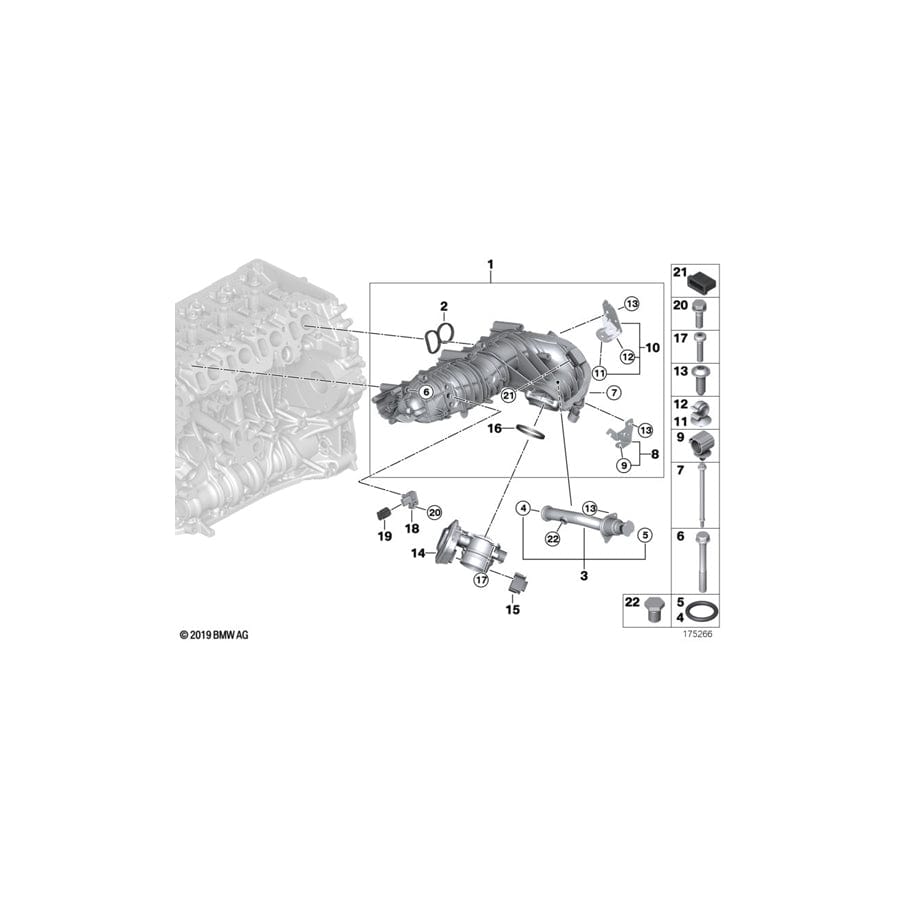 Genuine BMW 11617811301 E83 E61 E90 Fastening Elements M6X116,4 (Inc. 123d, X1 20d & X3 1.8d)