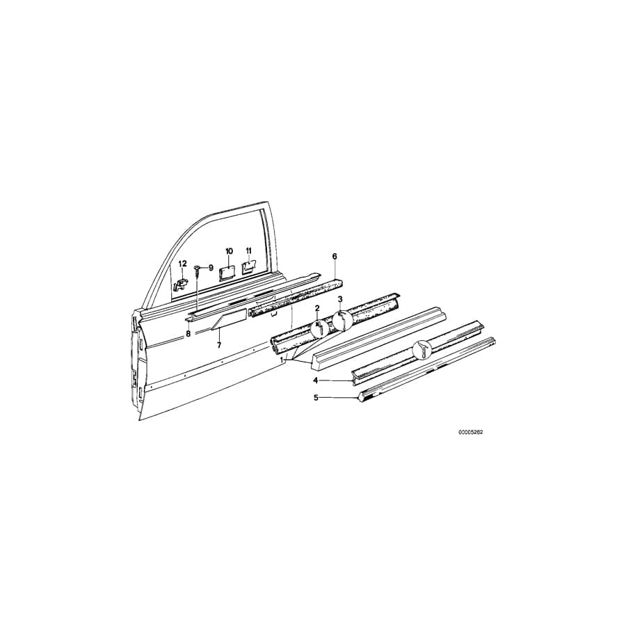 Genuine BMW 51211864690 E12 Moulding Front Right (Inc. 535i, 520i & 518i)