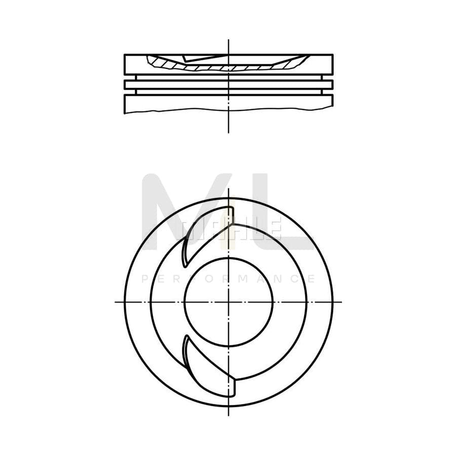 MAHLE ORIGINAL 009 03 01 Piston for LANCIA THEMA 84,4 mm, without cooling duct | ML Performance Car Parts