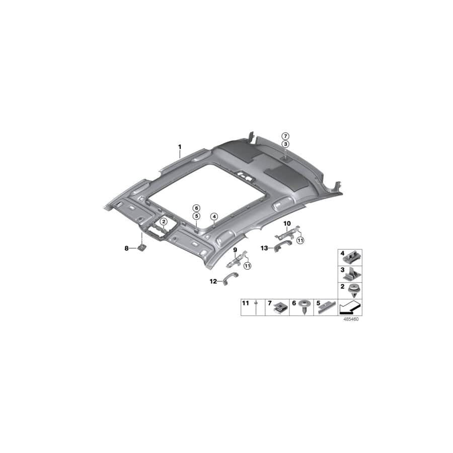 Genuine BMW 51447469497 G32 Headlining CANBERRABEIGE (Inc. 640dX, 630dX & 620dX)