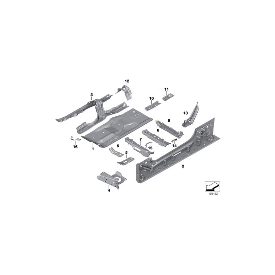 Genuine BMW 41007480901 F91 G14 Left Support (Inc. 840iX, M8 & 840dX)