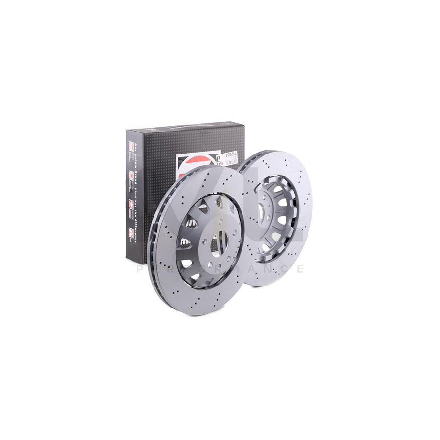 ZIMMERMANN FORMULA Z COAT Z 100.3368.70 Brake Disc for AUDI A3 Sportback (8PA) Perforated, Two-piece brake disc, Vented, Coated, Alloyed / High-carbon - 1 piece