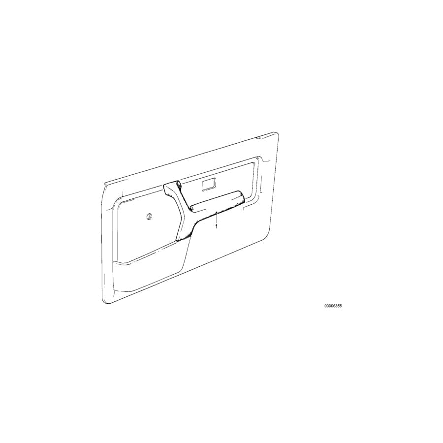 Genuine BMW 51412231331 E30 Armrest Left SCHWARZ M SPORT (Inc. 325i, 320i & 318i)