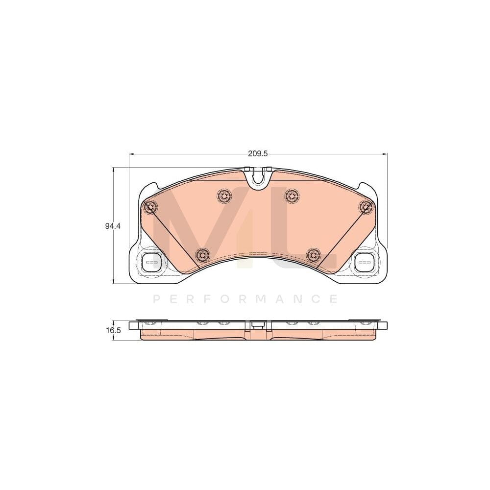 TRW Cotec Gdb1969 Brake Pad Set Prepared For Wear Indicator