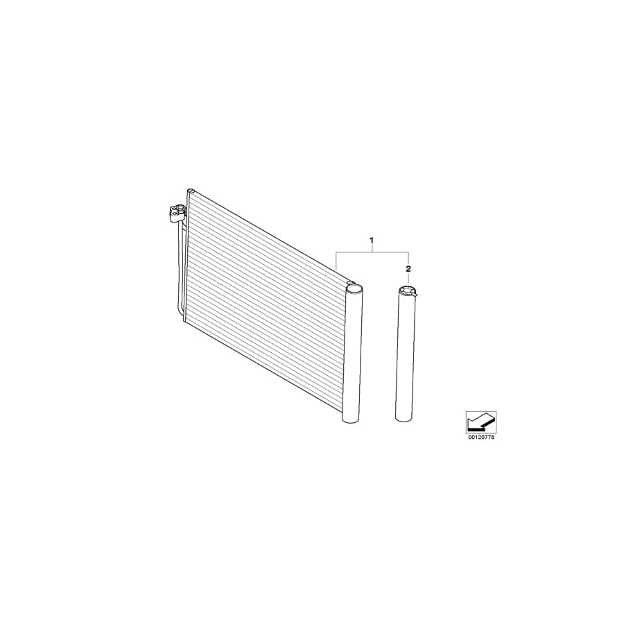 Genuine BMW 64509122827 E66 E60 Condenser Air Conditioning With Drier (Inc. 635d, 525d & 745d)