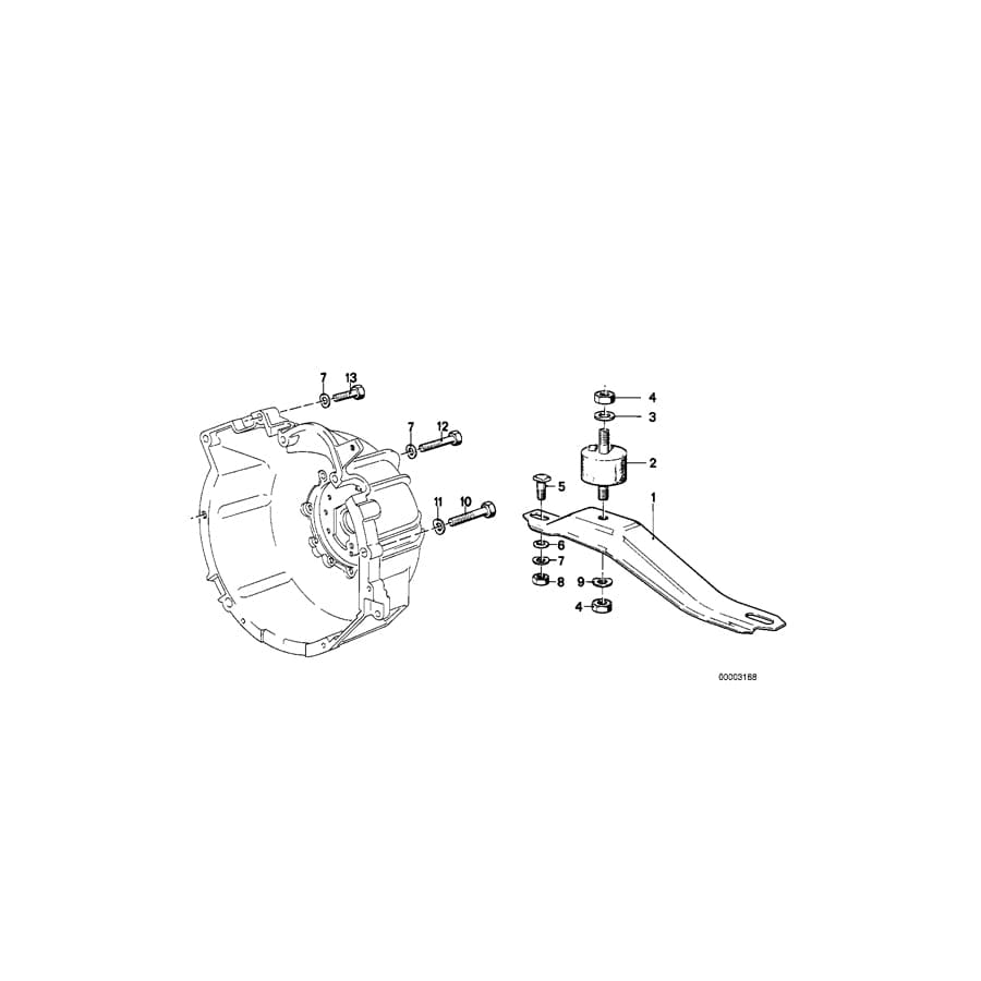 Genuine BMW 24711245178 E21 Cross Member (Inc. 320, 320i & 316)