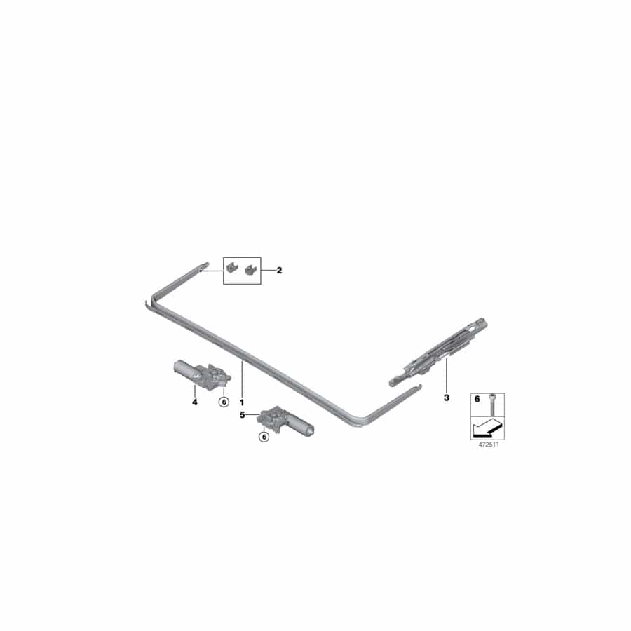 Genuine BMW 54108499249 F40 F39 Slipstream Deflector (Inc. M135iX, 118d & X2 20d)