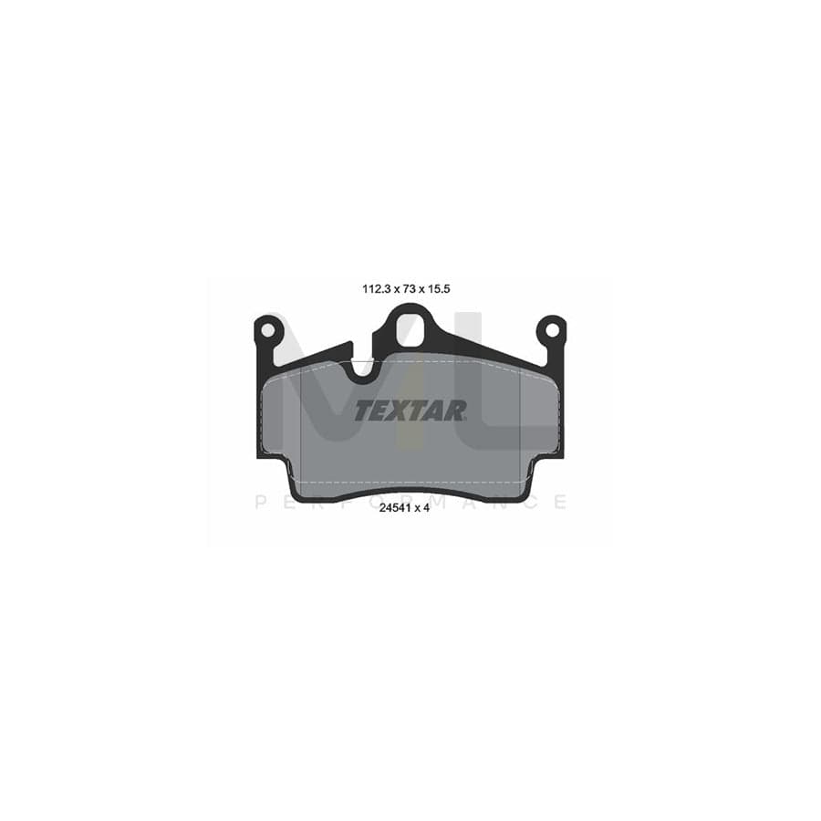 TEXTAR 2454101 Brake pad set prepared for wear indicator