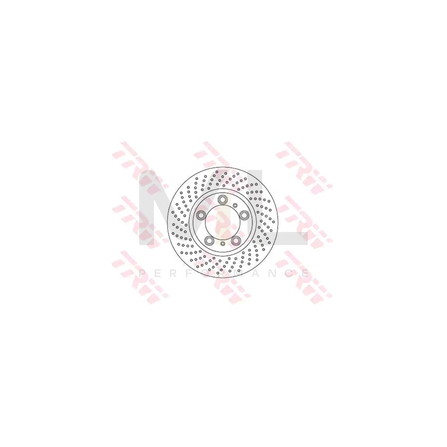 TRW DF6778S Brake Disc Perforated / Vented, Painted