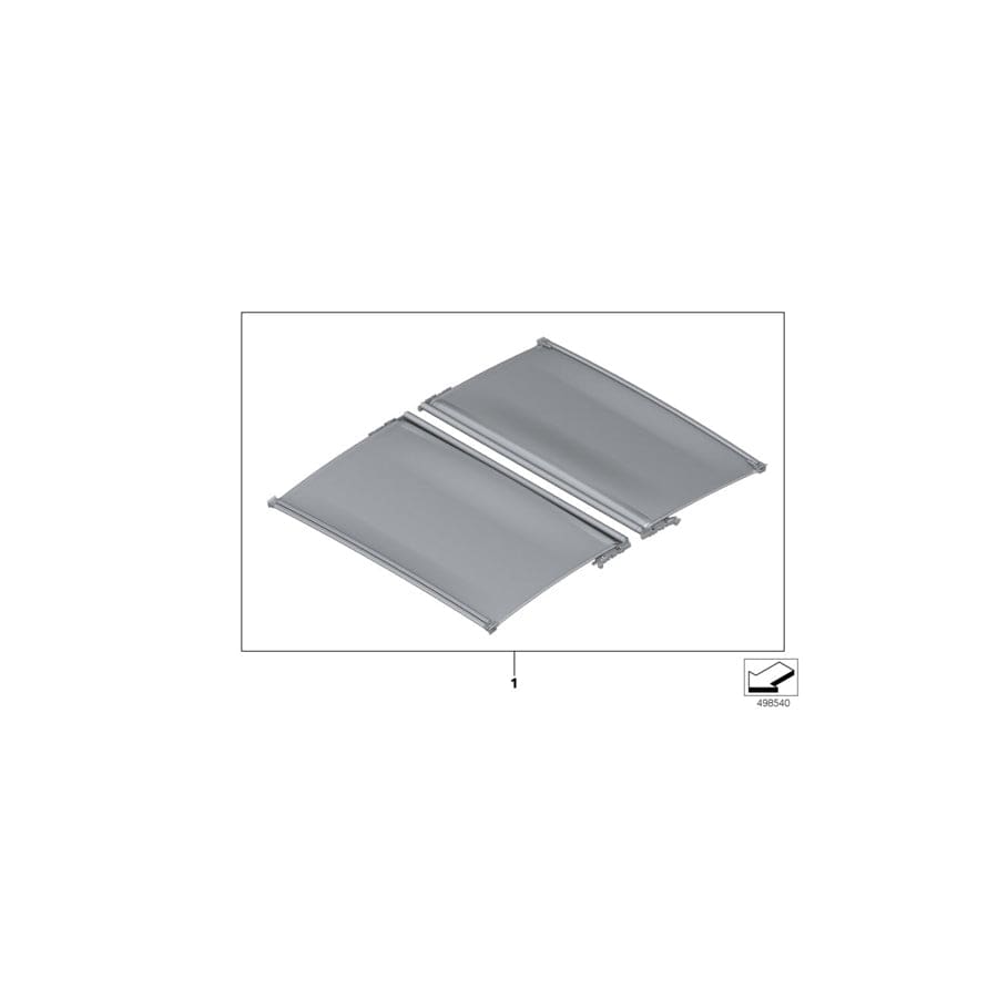 Genuine BMW 54107994618 F93 G16 Roller Blind, Alcantara NACHTBLAU (Inc. 840i, M8 & 840iX)