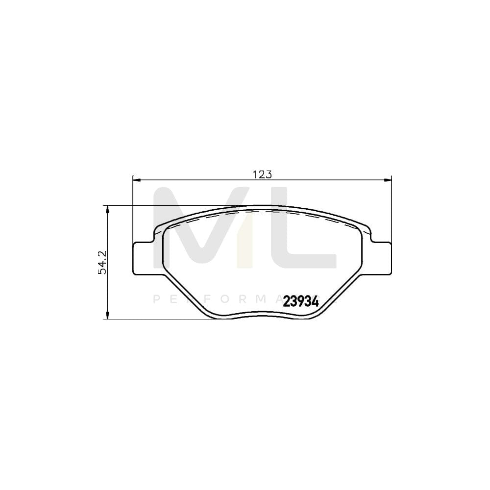 Hella 8DB 355 010-551 Brake Pad Set For Renault Megane Not Prepared For Wear Indicator, With Brake Caliper Screws, With Accessories | ML Performance Car Parts