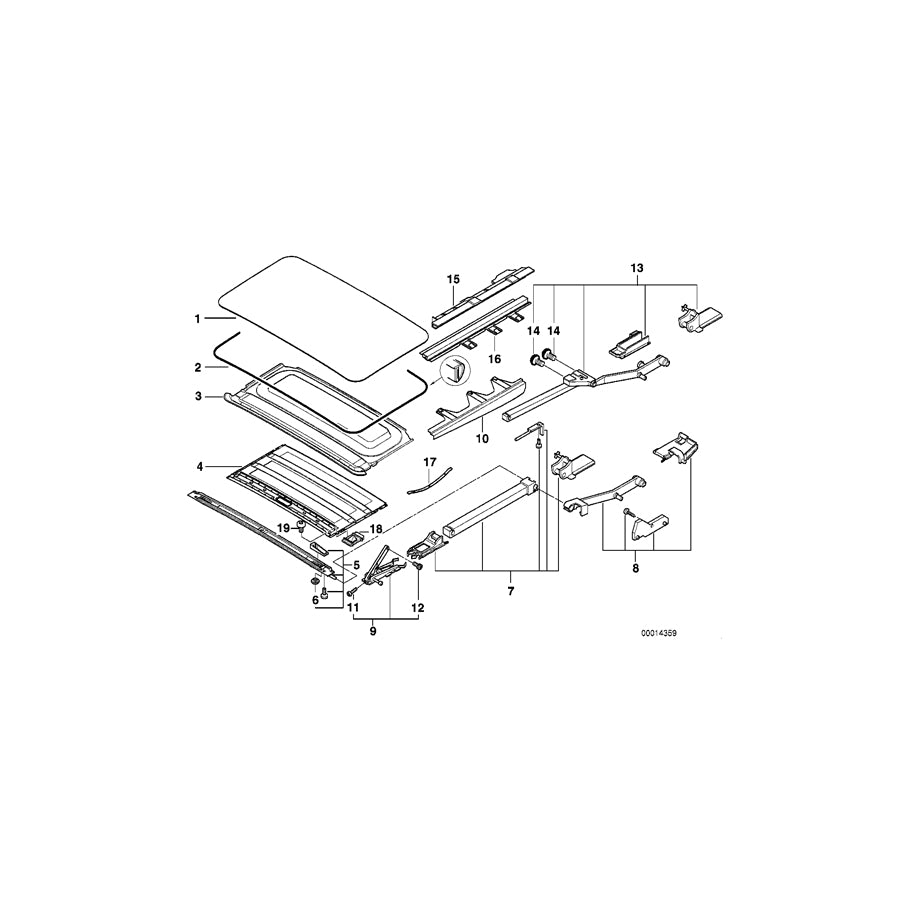 Genuine BMW 54128173103 E38 Cross Member (Inc. 740d, 750iL & 730iL)
