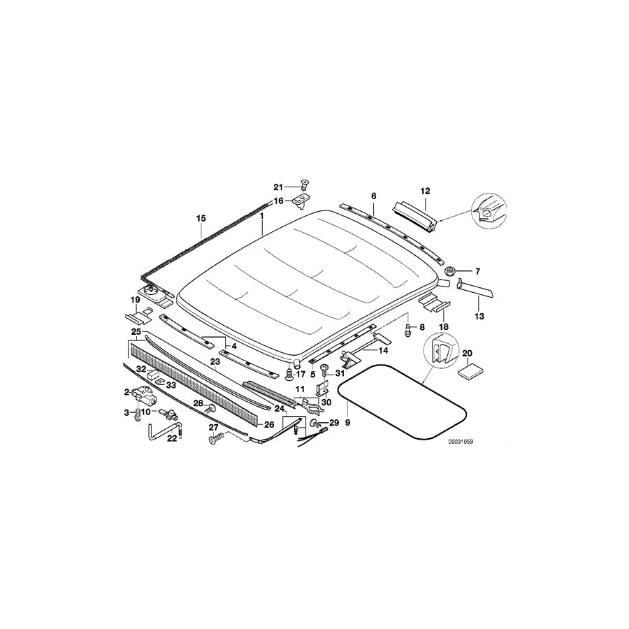 Genuine BMW 54112268584 E36 Lateral Rail (Inc. 318tds, 318ti & 316i 1.6)