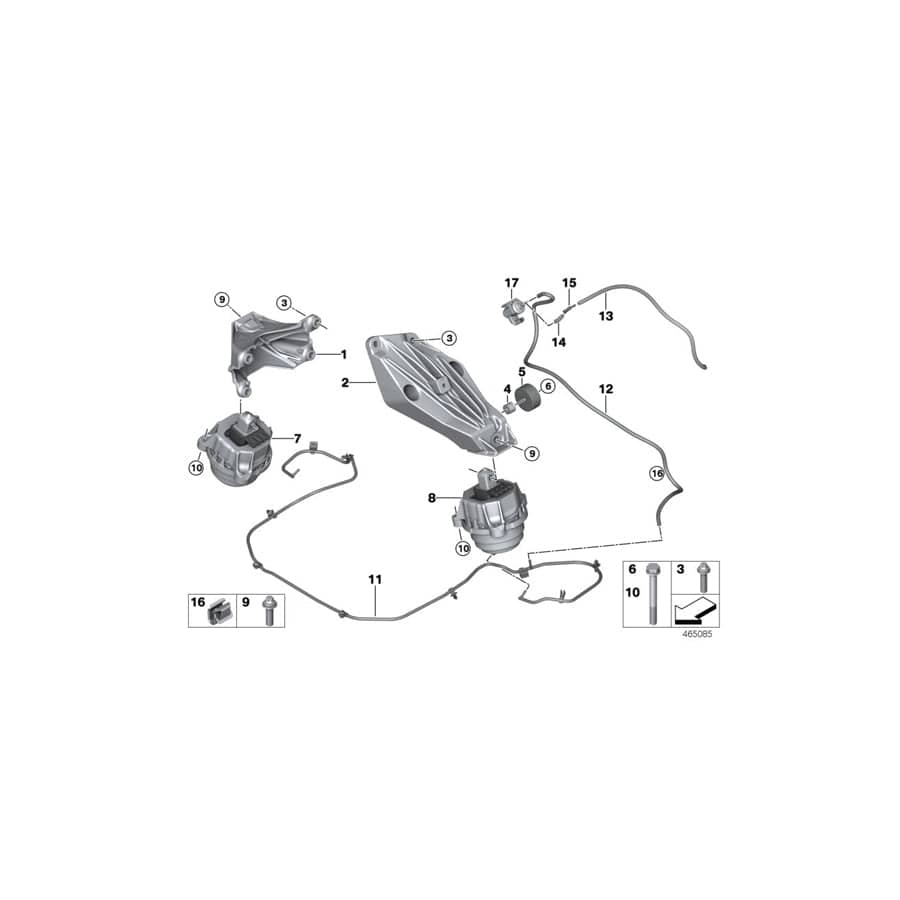 Genuine BMW 22316861587 G15 G16 G11 Vacuum Pipe (Inc. 530eX, 740dX & 840dX)