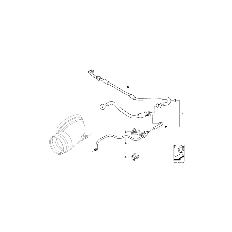 Genuine BMW 11617837112 E85 E86 Hose Elbow (Inc. Z4 M3.2)