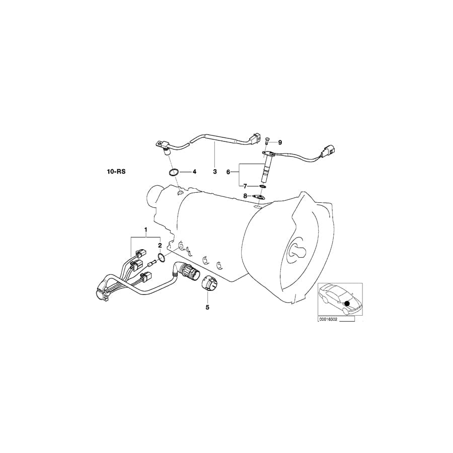 Genuine BMW 24361422338 E36 E34 Cable Harness (Inc. 328i, 525i & 520i)