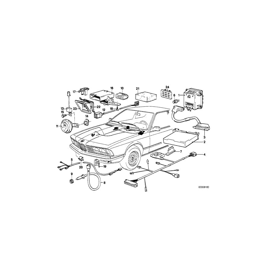 Genuine BMW 65811372013 E24 Coding Plug (Inc. 633CSi)