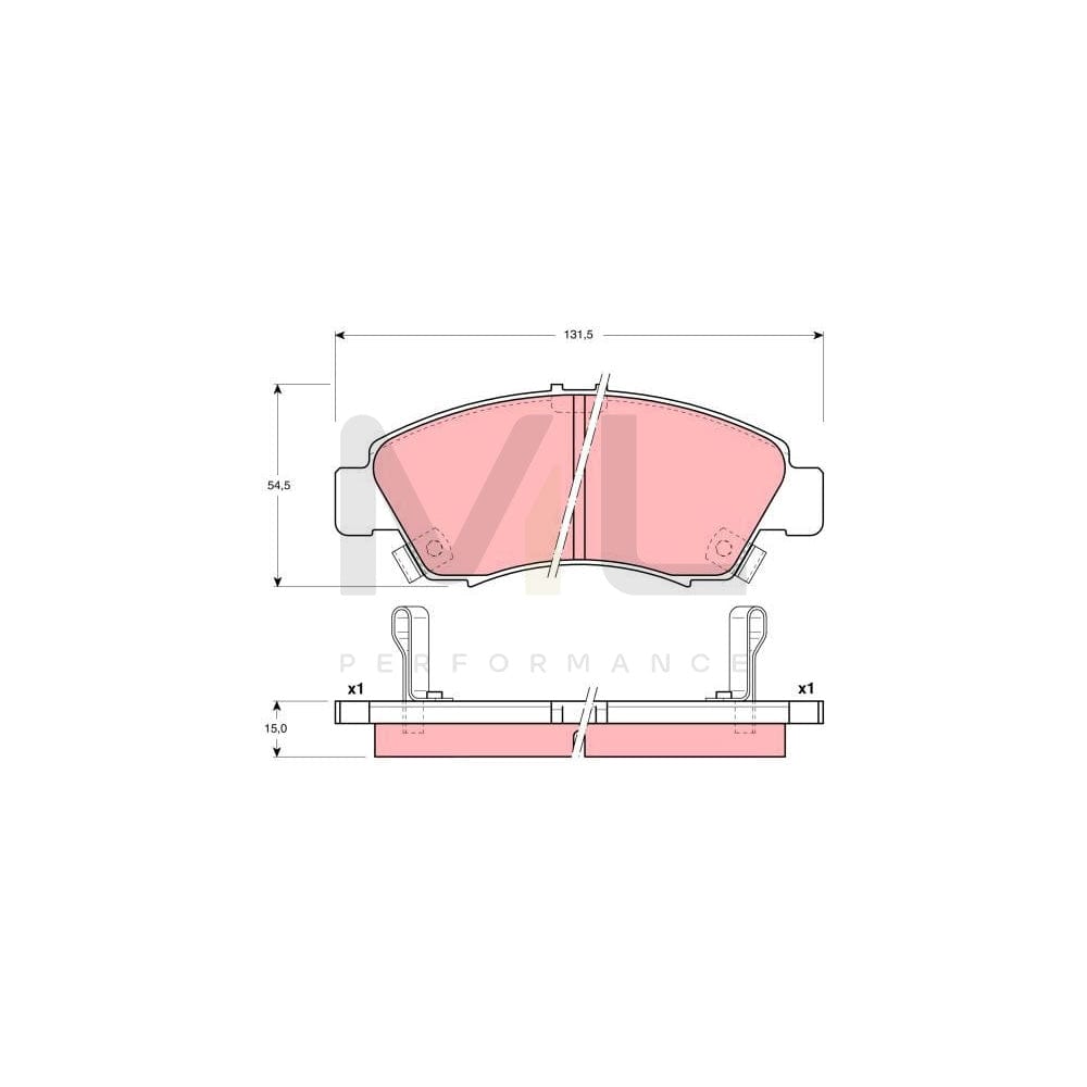 TRW Gdb3176 Brake Pad Set With Acoustic Wear Warning