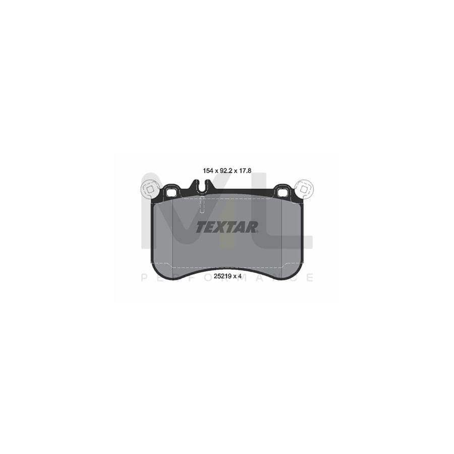 TEXTAR 2521901 Brake pad set prepared for wear indicator, with counterweights