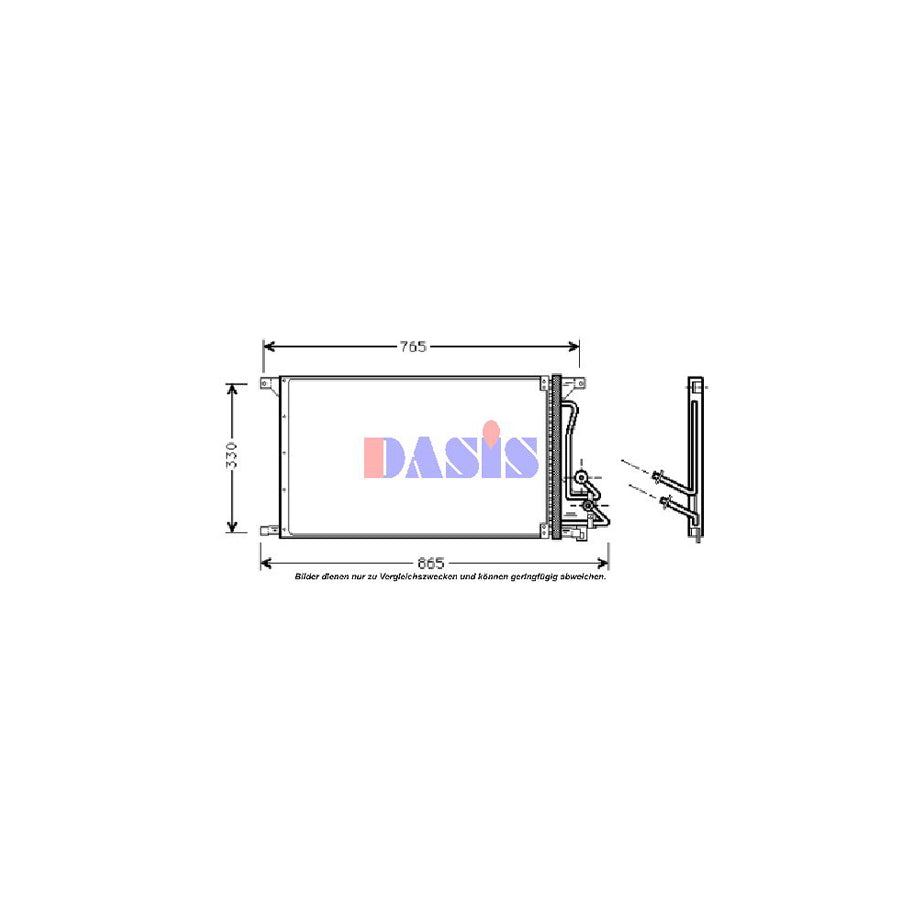 AKS Dasis 092180N Air Conditioning Condenser for Ford Transit