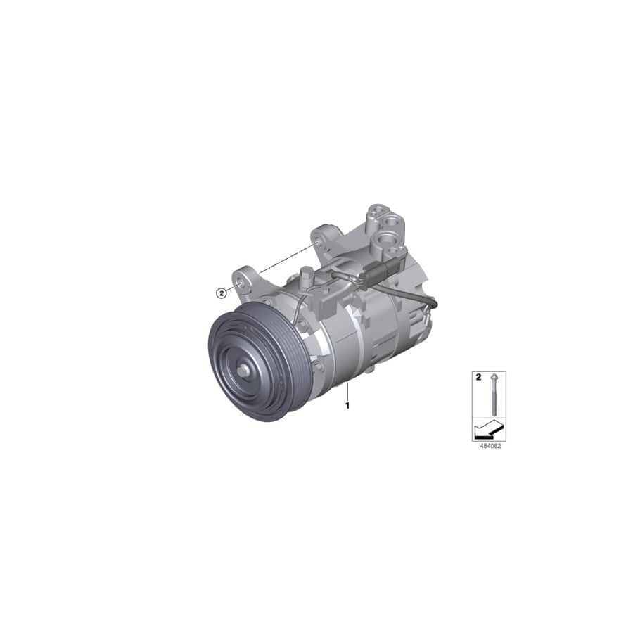Genuine BMW 64526994082 G21 G01 Rp A/C Compressor With Magnetic Clutch (Inc. 330i, 320dX & X4 30iX)
