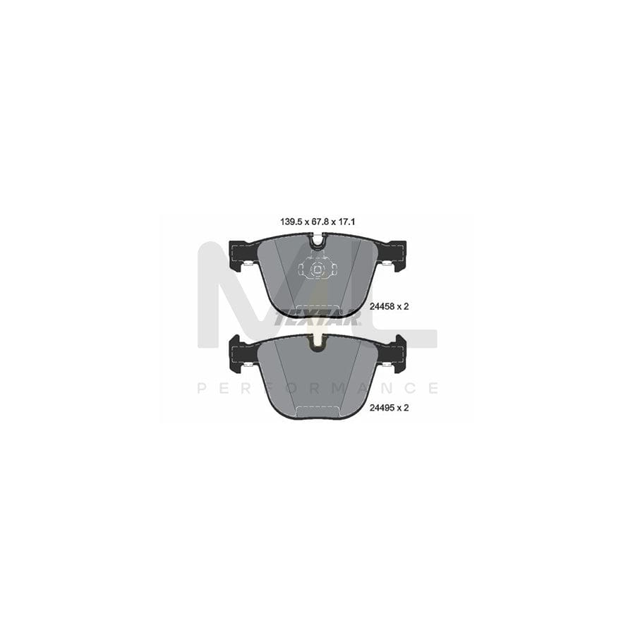 TEXTAR 2445801 Brake pad set prepared for wear indicator
