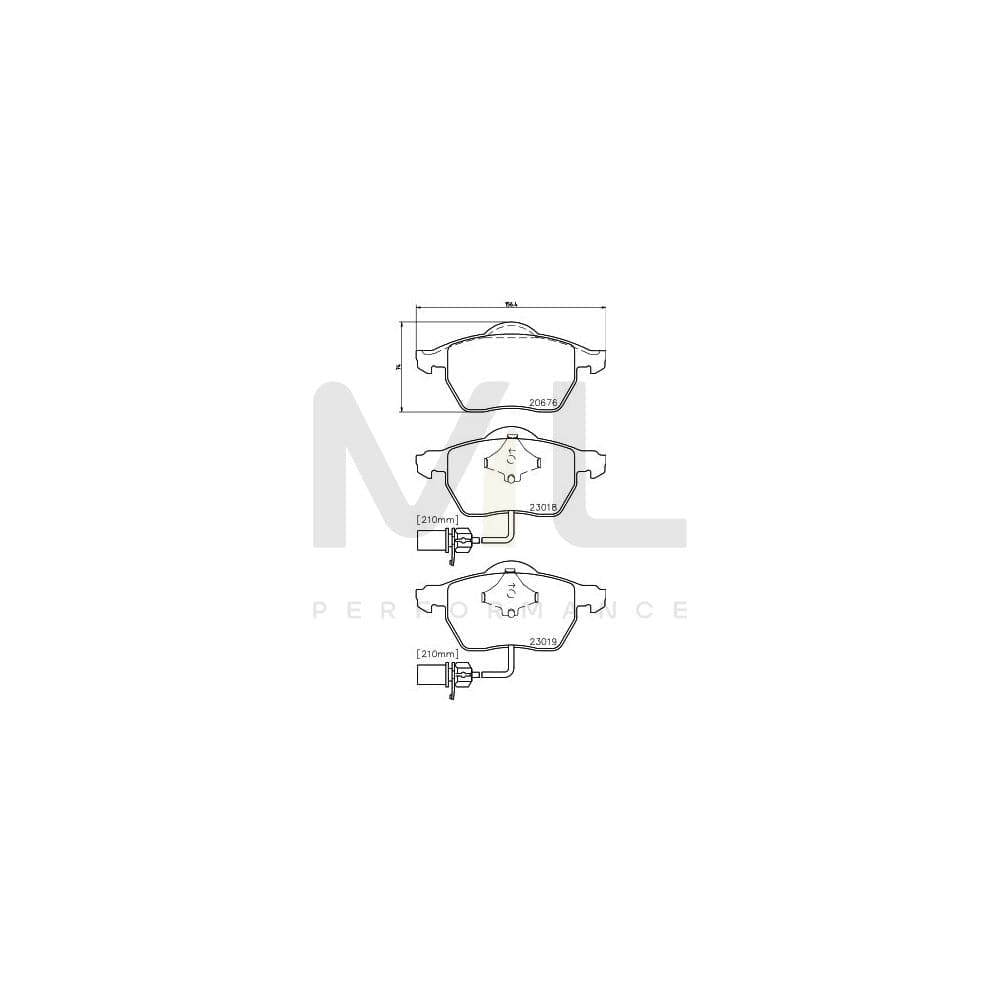 Hella 8DB 355 010-731 Brake Pad Set With Integrated Wear Warning Contact | ML Performance Car Parts