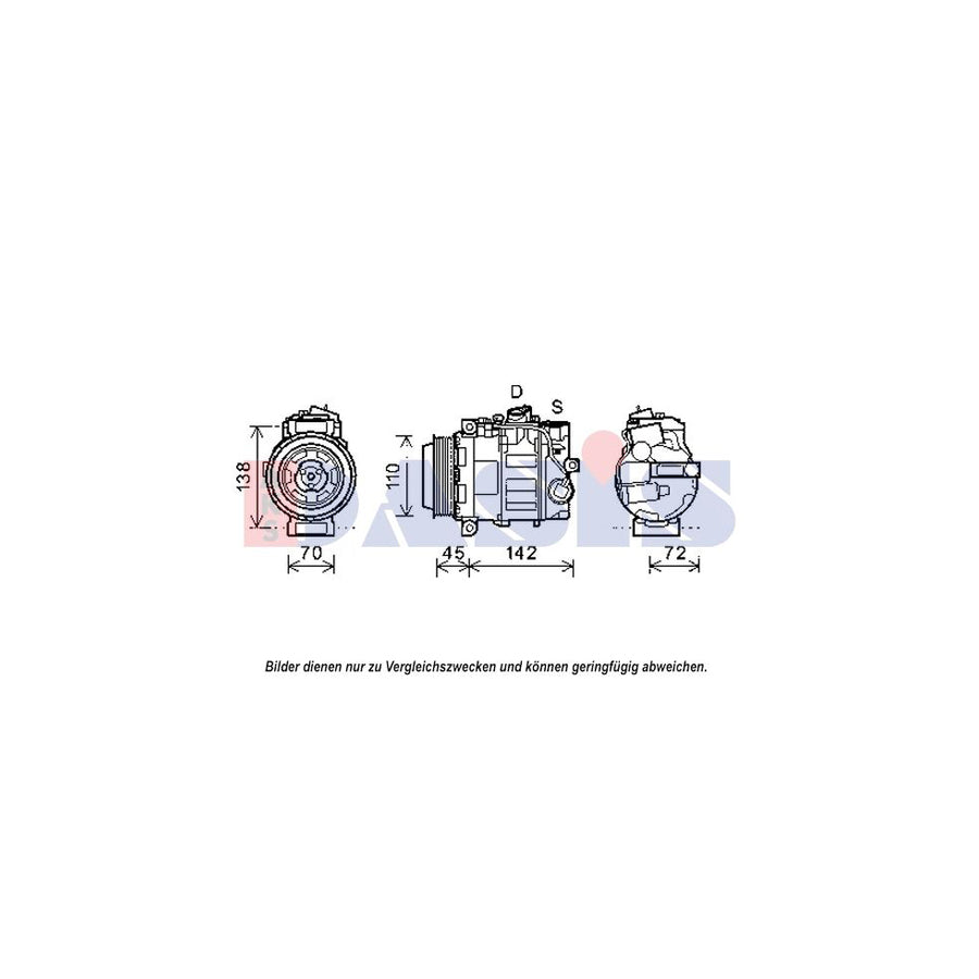 AKS Dasis 852596N Compressor, Air Conditioning