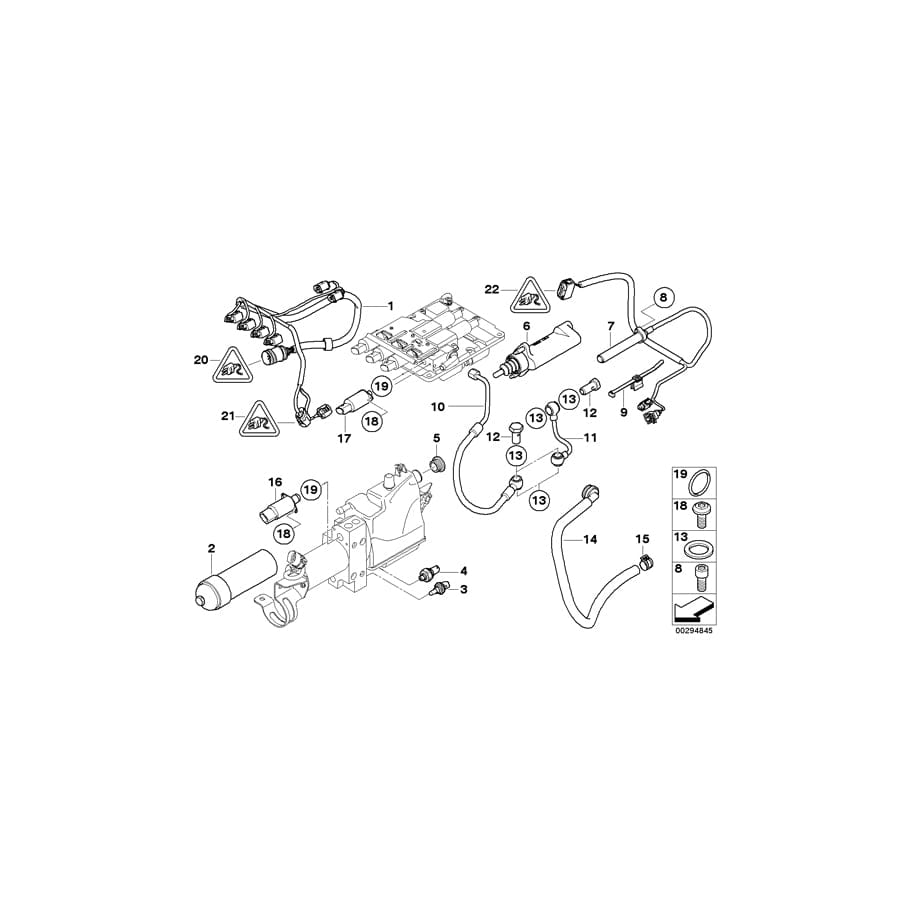 Genuine BMW 23017838944 E60 E64 E61 High-Pressure Line, Slave Cylinder (Inc. M5 & M6)