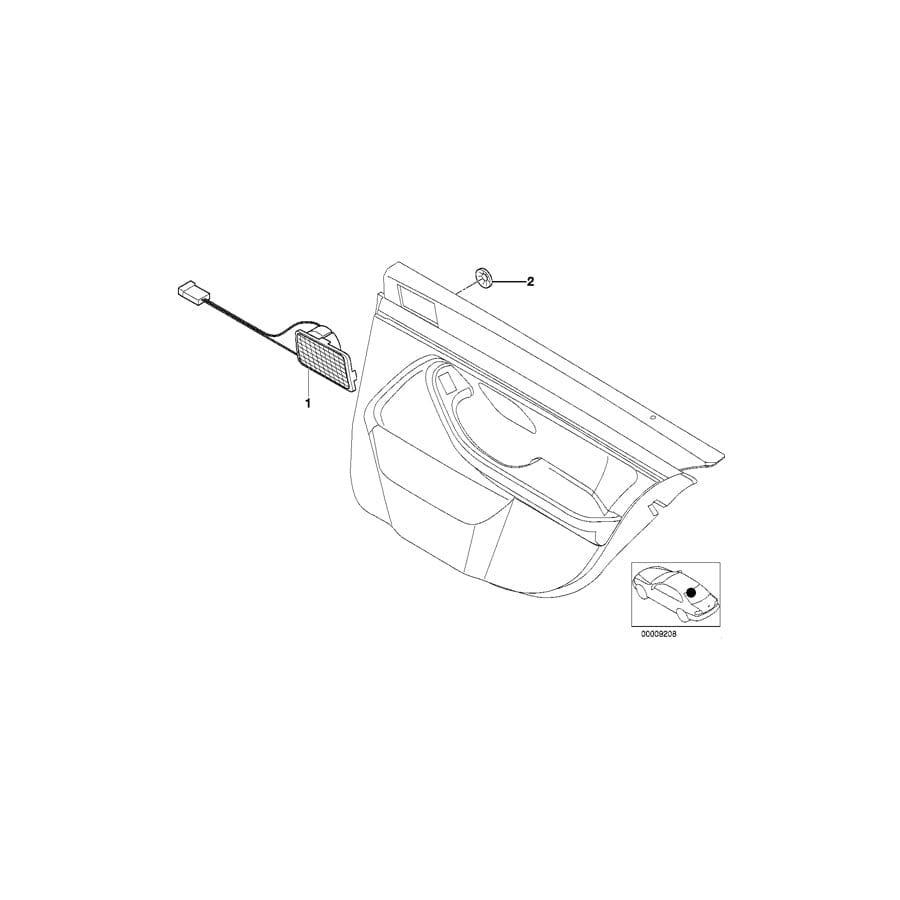 Genuine BMW 65138362545 E39 Left Medium Treble Loudspeaker SANDBEIGE (Inc. 525d, 525i & 535i)
