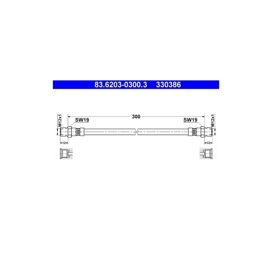 ATE 83.6203-0300.3 Brake Hose