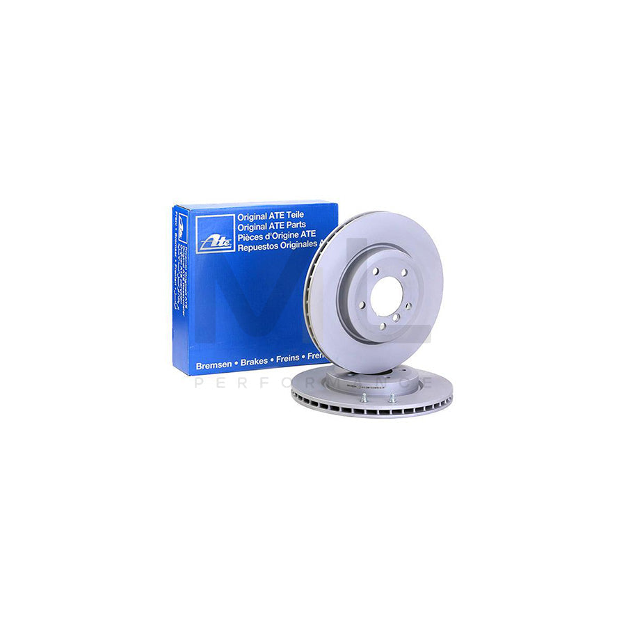 ATE 24.0125-0138.1 Brake Disc Vented, Coated, High-carbon, with bolts/screws - 1 piece