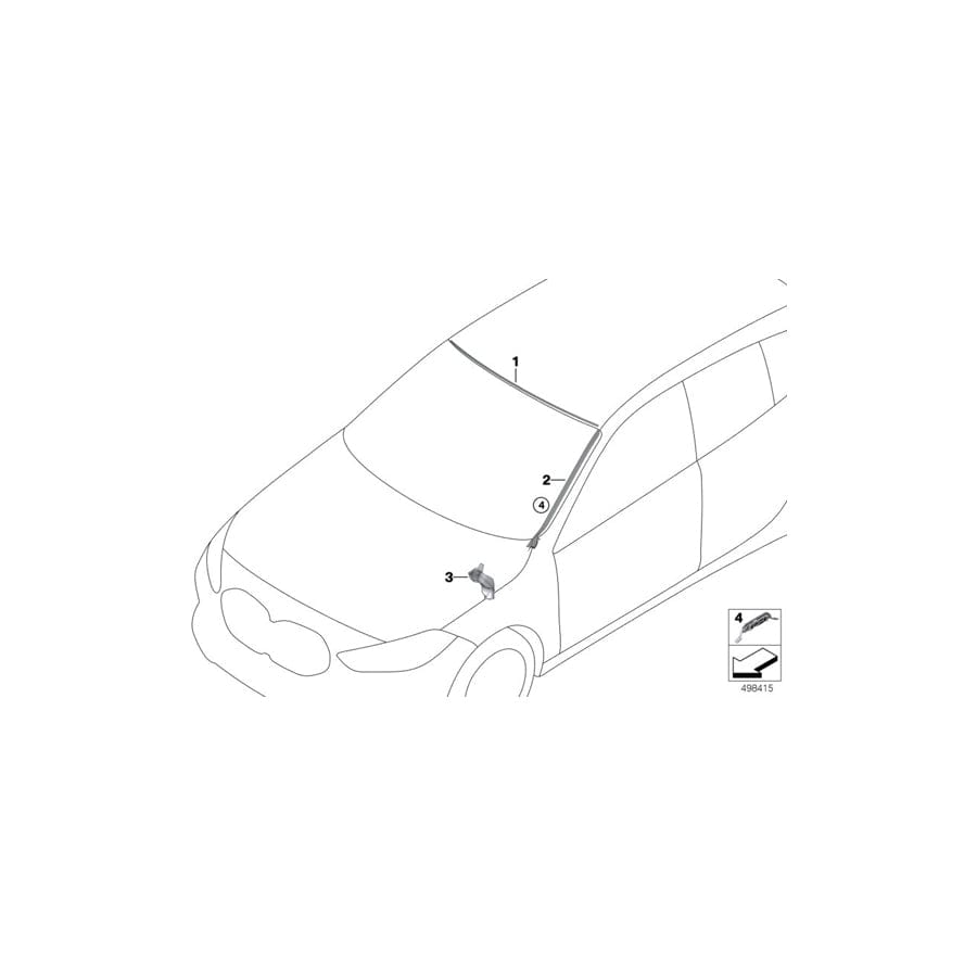 Genuine BMW 51717453943 F40 F44 Discharge Duct, Left (Inc. 118i, M135iX & 228iX)