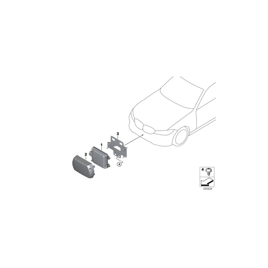 Genuine BMW 66316897034 G07 G14 G12 Front Radar Sensor, Long Range FRR-02 (Inc. M760iX, 740LdX & 318d)
