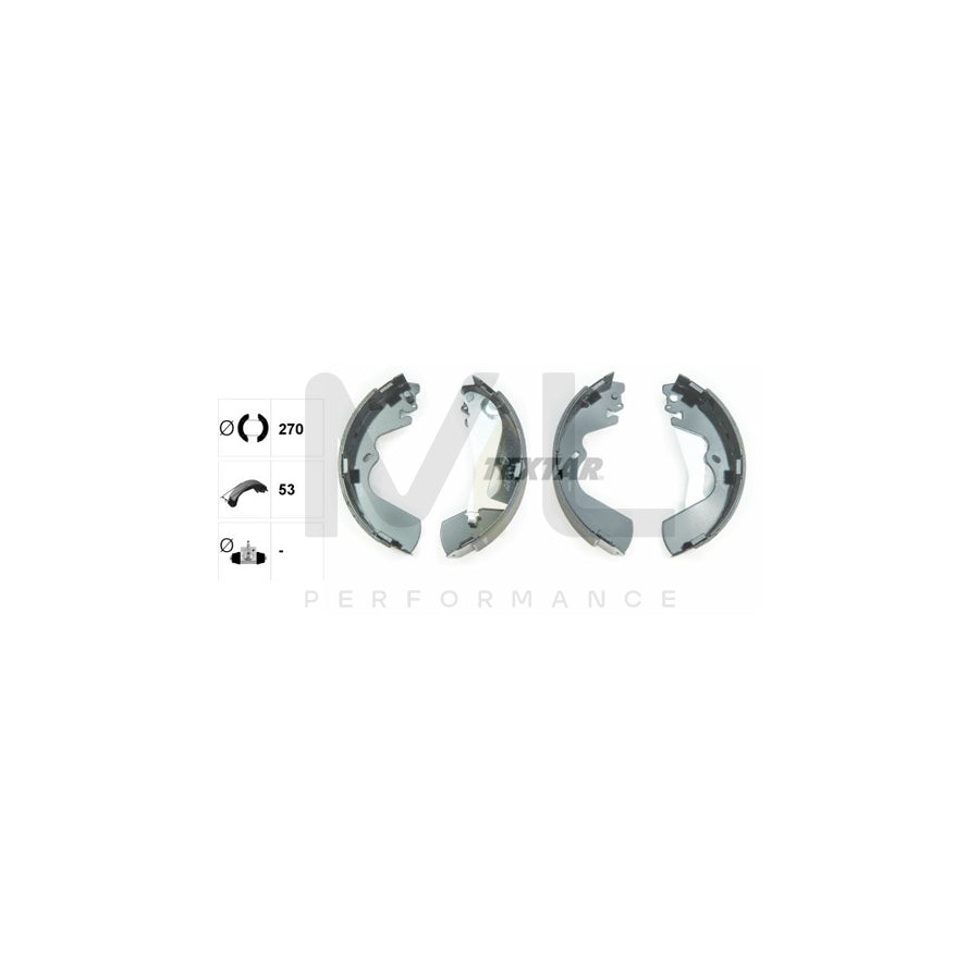 TEXTAR 91055300 Brake Shoe Set with handbrake lever