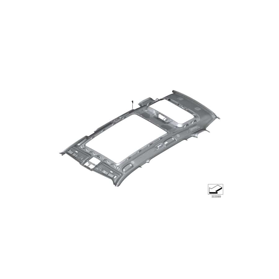 Genuine BMW 51447997826 G07 Rooflin.Panor.Gl.Roof Audio, Alcantara ELFENBEINWEISS (Inc. X7 50iX, X7 M50iX & X7 40iX)