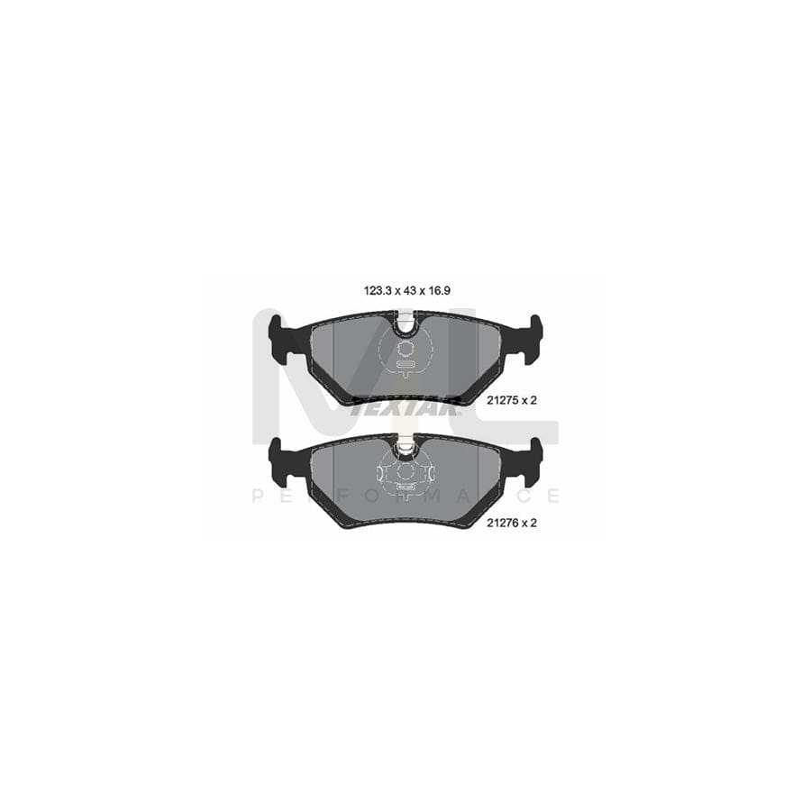 TEXTAR 2127504 Brake pad set prepared for wear indicator