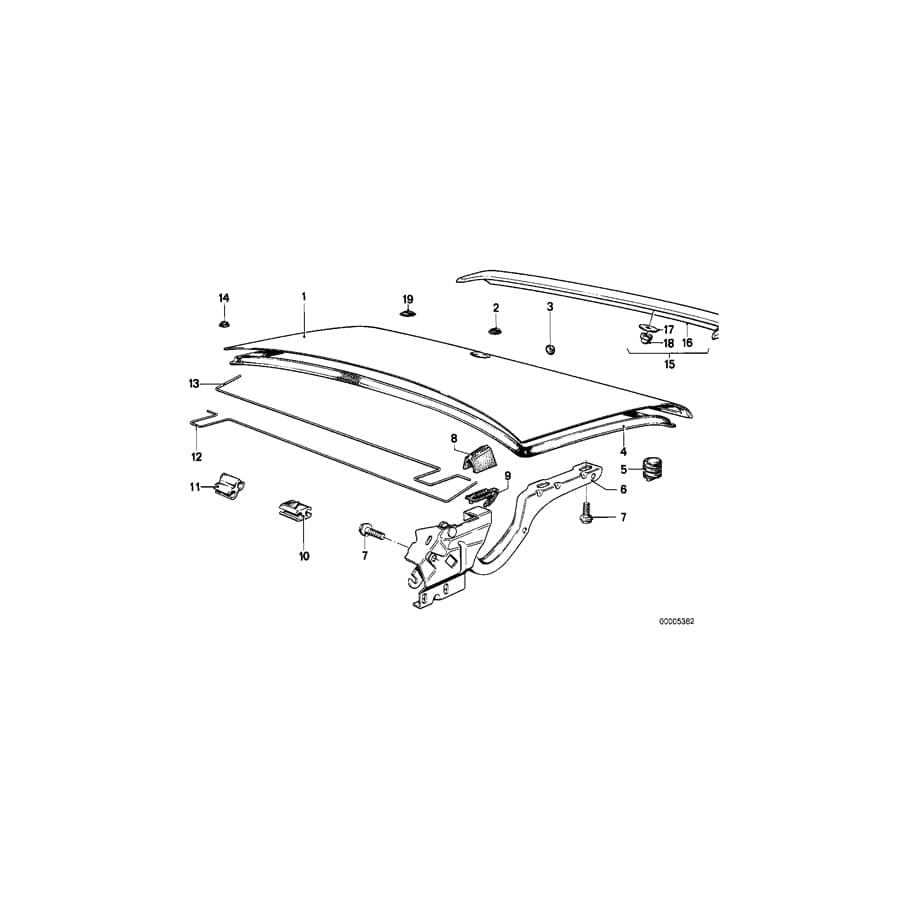 Genuine BMW 41621842028 E23 Torsion Spring Right (Inc. 735i, 732i & 728iS)