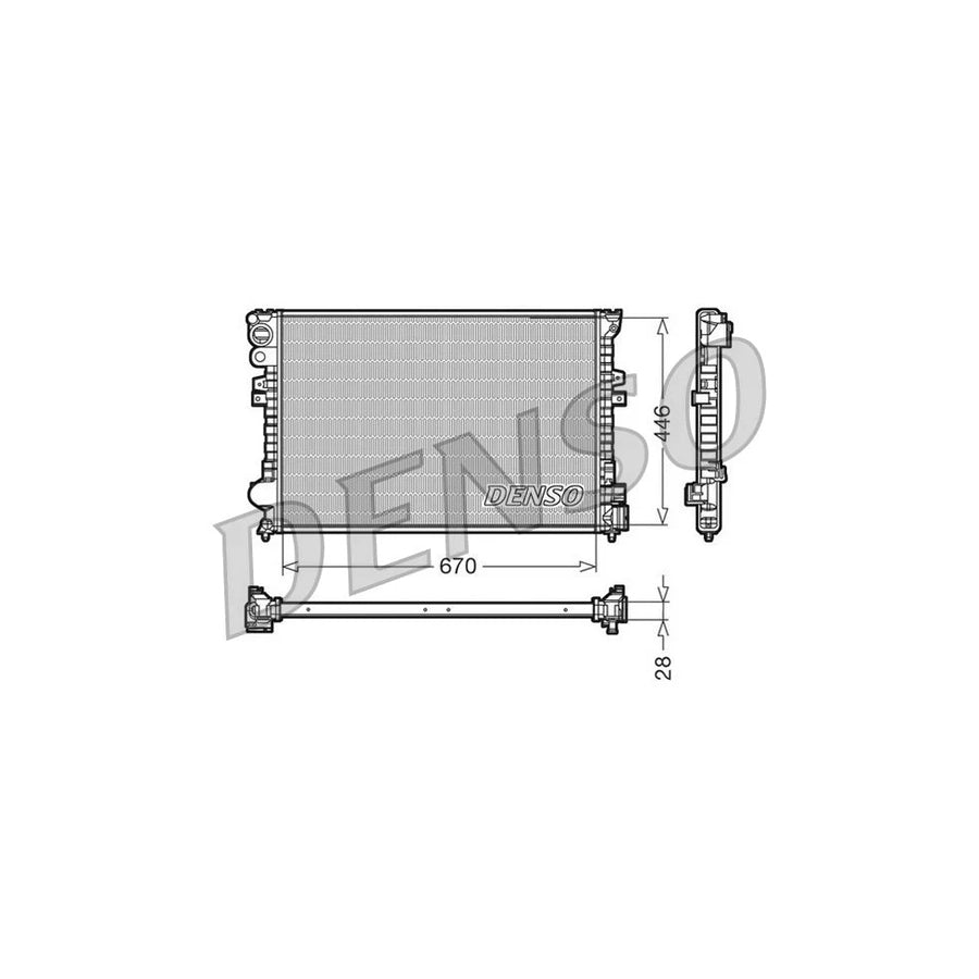 DENSO DRM07050 Engine Radiator