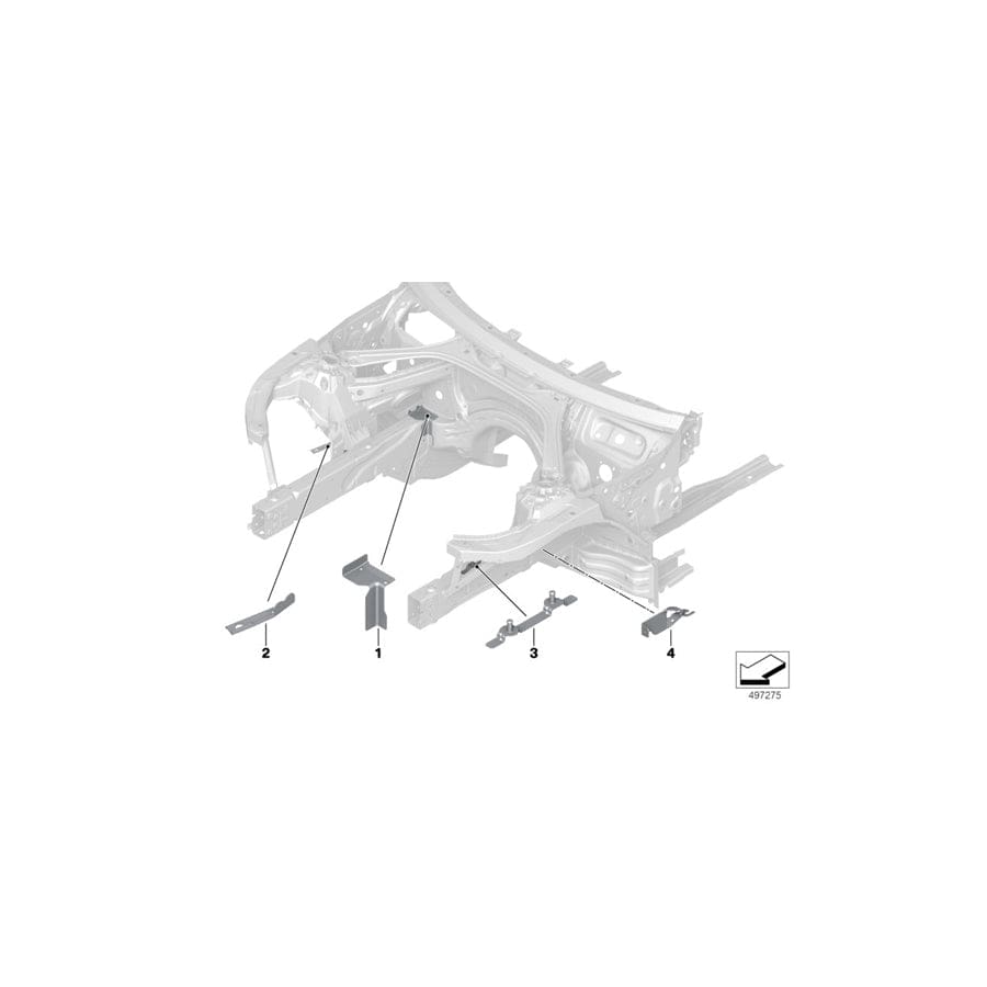 Genuine BMW 41007481041 G21 G02 G20 Reinforcement, Engine Support, Left (Inc. X3 20dX, Z4 30i & Z4 M40i)