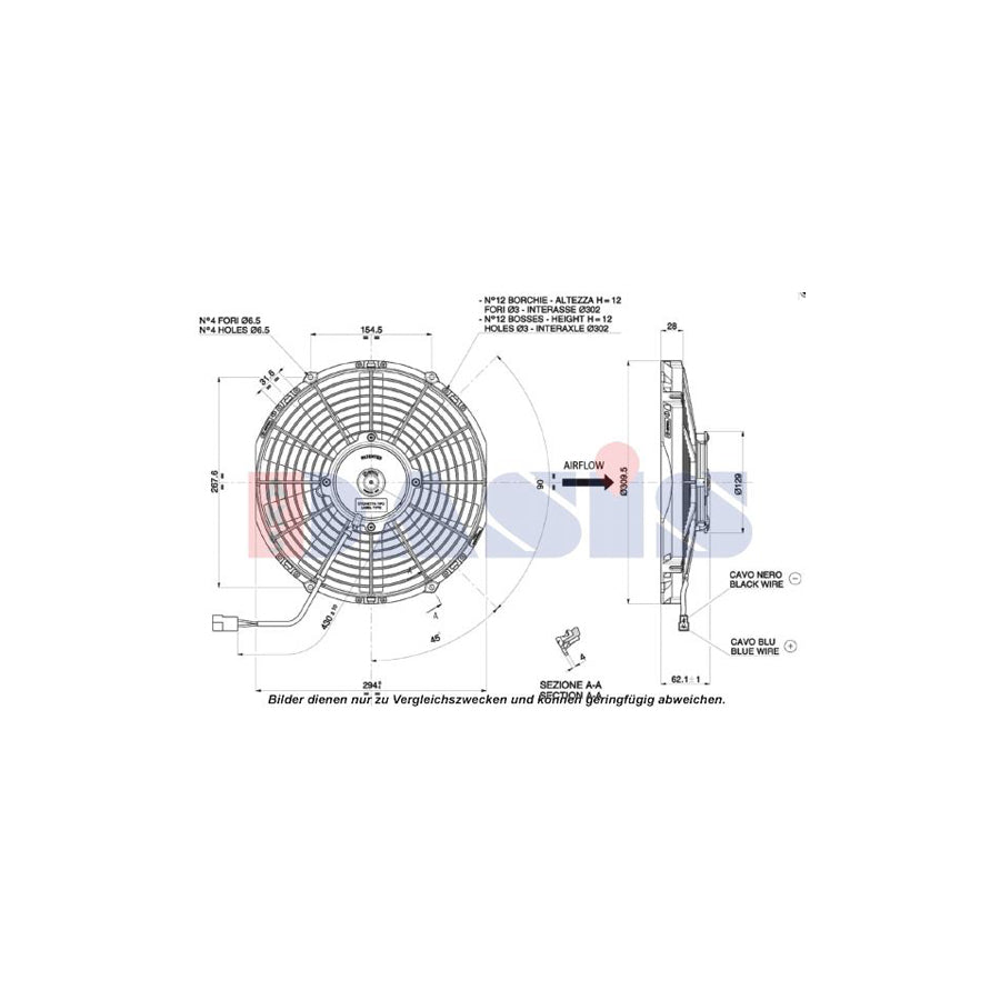 AKS Dasis 870280N Fan, Radiator