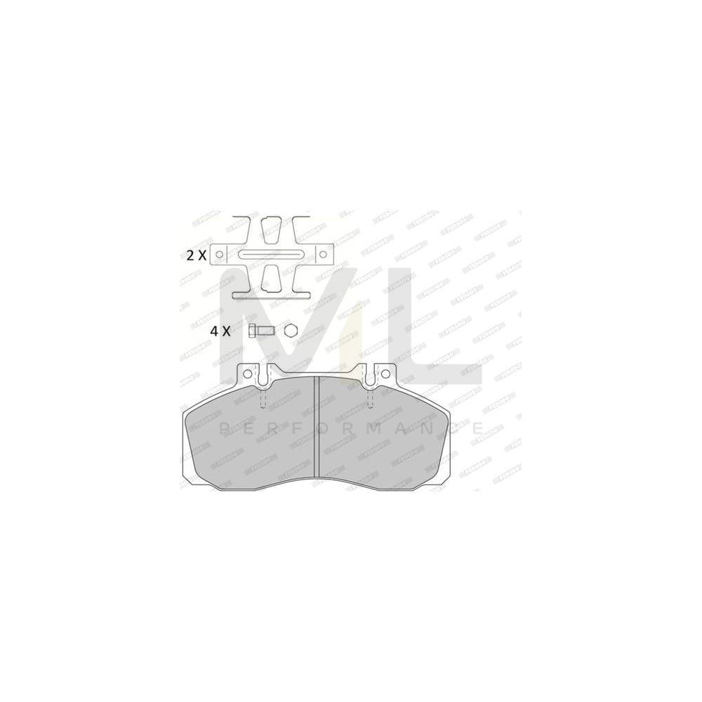 Ferodo Premier FVR1522B Brake Pad Set Prepared for Wear Indicator, With Accessories