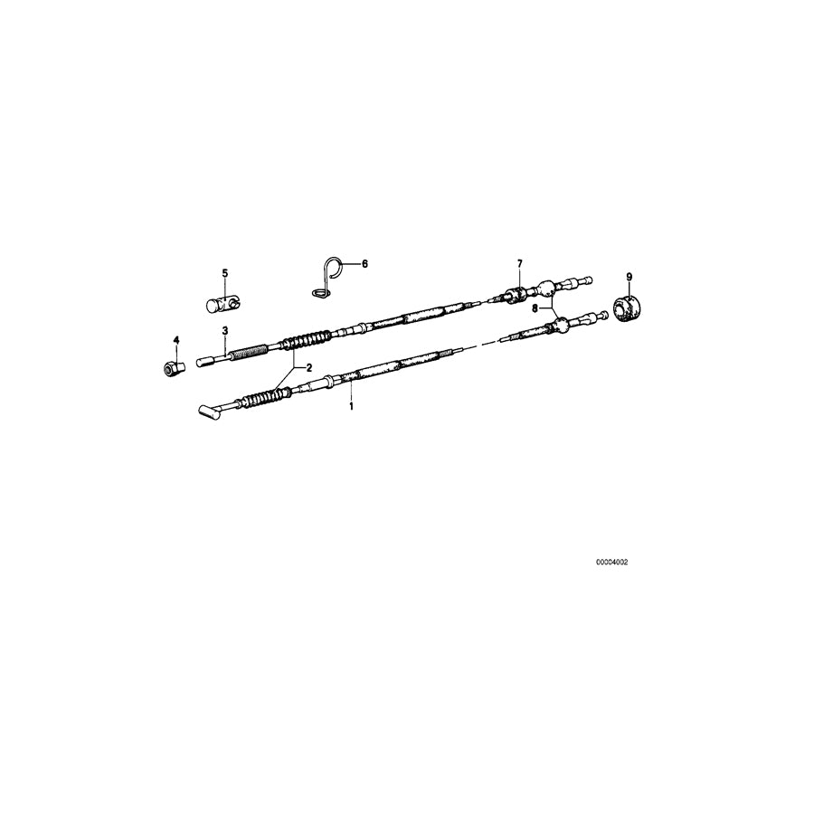 Genuine BMW 32732324958 Clutch Cable L=1410mm (Inc. R60/6, R90/6 & R 75)