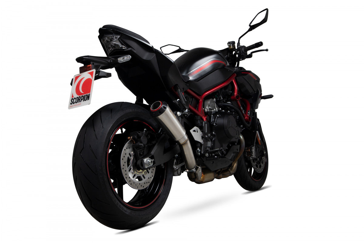 Scorpion PKA135SEO Kawasaki Z H2 Red Power Slip-On - Brushed Stainless Steel Sleeve | ML Performance UK UK