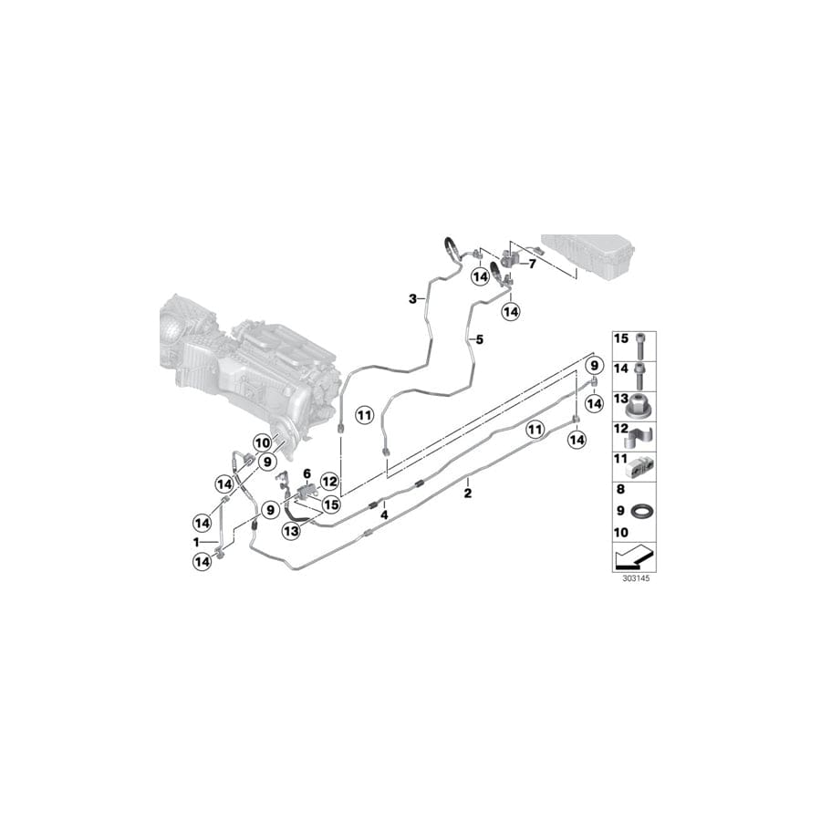 Genuine BMW 64539232467 F30 Suction Pipe (Inc. Hybrid 3)