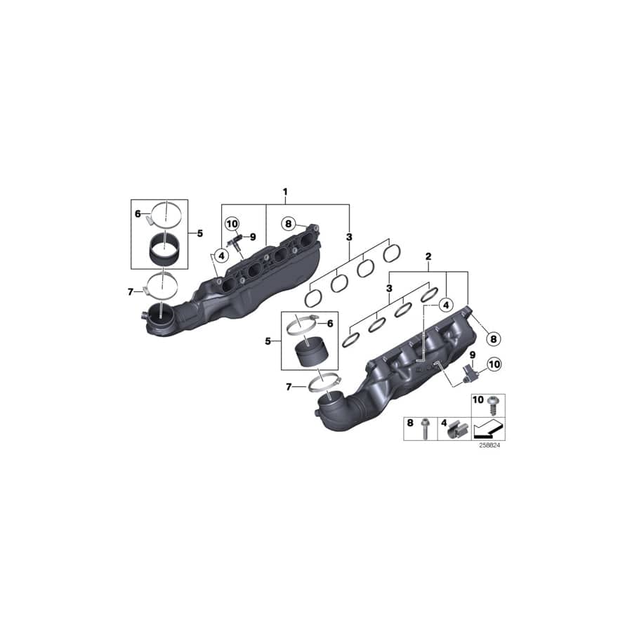 Genuine BMW 11618416336 Air Collector RECHTS/RH (Inc. M6 GT3)