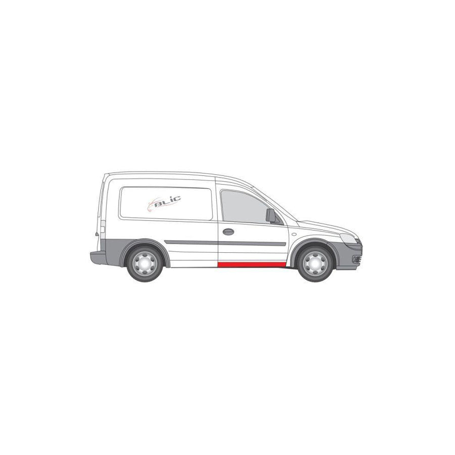 Blic 6505-06-5023004P Rocker Panel for Opel Combo